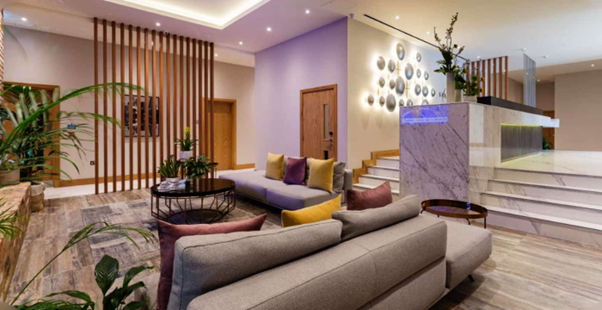 Lounge area serviced accommodation